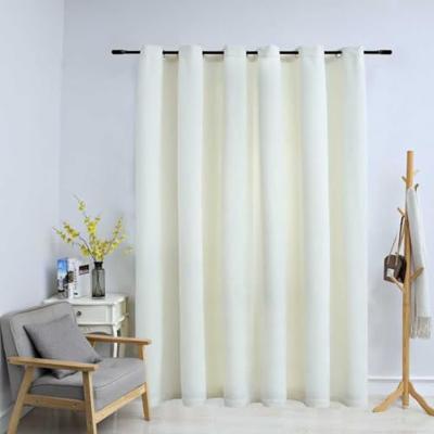 VidaXL Gordijn verduisterend met ringen 290x245 cm fluweel crème VidaXL Gordijn verduisterend met ringen 290x245 cm fluweel crème