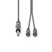 Nedis Stereo-Audiokabel | 6,35 mm Male | 2x RCA Male | 3 m | 1 stuks - COTH23300GY30 COTH23300GY30 - thumbnail