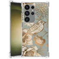 Case voor Samsung Galaxy S24 Ultra Vintage Bird Flowers - thumbnail