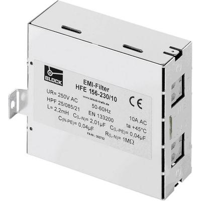BLOCK HFE 156-230/6 HFE 156-230/6 Radio-ontstoringsfilter 250 V/AC 6 A (b x h) 40 mm x 85 mm 1 stuk(s)