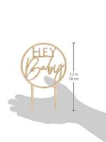 Houten Taarttopper &apos;&apos;Hey Baby&apos;&apos; - thumbnail