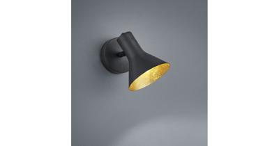 Trio Stoere plafondspotNina zwart met goud - R80161002