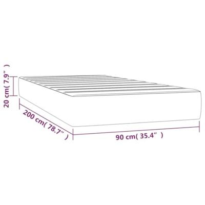 Pocketveringmatras 90x200x20 cm kunstleer zwart