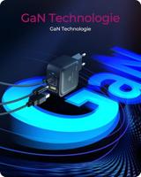 ICY BOX GaN Wandladegerät USB-C-adapter 65 W Zwart - thumbnail