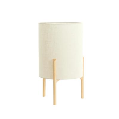 Light & Living SchemerlampLitto Ø 35cm - houtlook met naturel linnen - 1894588