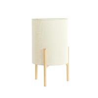 Light & Living SchemerlampLitto Ø 35cm - houtlook met naturel linnen - 1894588 - thumbnail