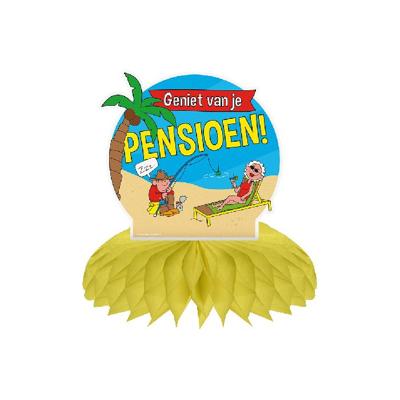 Tafeldecoratie Geniet Van Je Pensioen Geel
