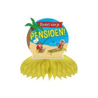 Tafeldecoratie Geniet Van Je Pensioen Geel - thumbnail