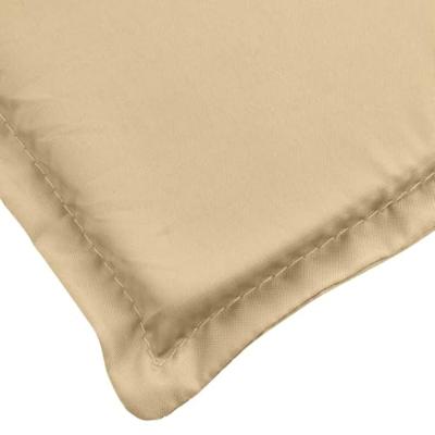 Tuinbankkussens 2 st 180x50x7 cm stof gemêleerd beige
