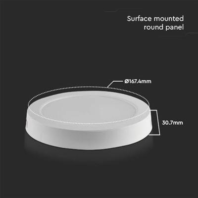 V-TAC VT-60012-RD 7875 LED-opbouwlamp Energielabel: F (A - G) 12 W Koudwit Wit