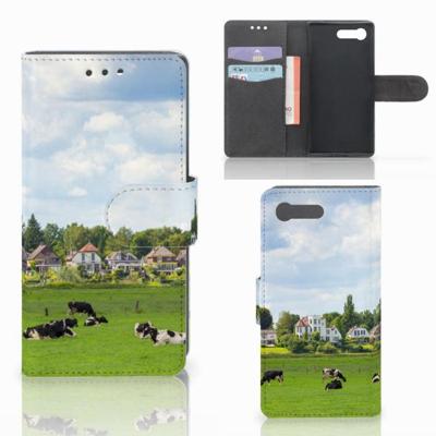 Sony Xperia X Compact | Telefoonhoesje | Met pasjeshouder | Koeien Sony Xperia X Compact | Telefoonhoesje | Met pasjeshouder | Koeien