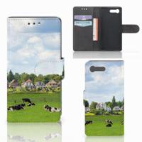 Sony Xperia X Compact | Telefoonhoesje | Met pasjeshouder | Koeien - thumbnail
