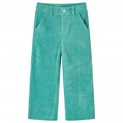 Kinderbroek 128 ribfluweel mintgroen Kinderbroek 128 ribfluweel mintgroen