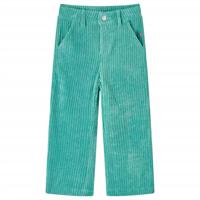 Kinderbroek 128 ribfluweel mintgroen - thumbnail