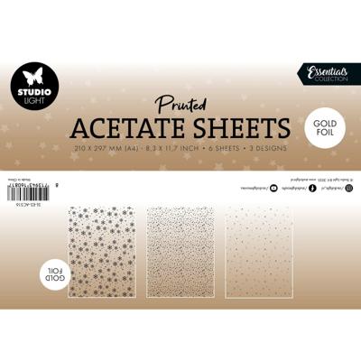 Studio Light • essentials acetate sheet snowflakes gold