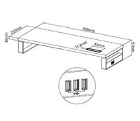 Equip 650881 flat panel bureau steun Vrijstaand Zwart - thumbnail