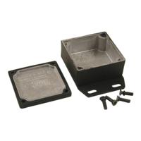 Hammond Electronics 1590WLLBFBK Universele behuizing 50 x 50 x 25 Aluminium Zwart 1 stuk(s) - thumbnail