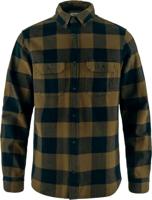 Fjallraven Övik Heavy Flannel Overhemd Heren Wood Brown-Dark Navy XL - thumbnail