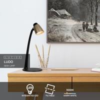 Lucide LUDO - Bureaulamp - LED - 1x4,5W 3000K - Mat Goud / Messing - thumbnail