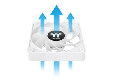 Thermaltake CT140 EX Reverse ARGB Sync PC Cooling Fan White 3 Fan Pack PC-ventilator Wit (b x h x d) 140 x 140 x 25 mm Incl. RGB-verlichtingsbesturing, Incl.