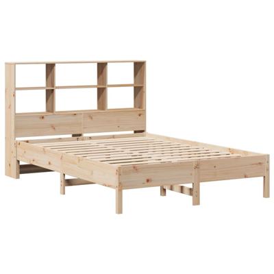 Bed met boekenkast zonder matras massief grenenhout 160x200 cm