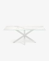 Kave Home Eettafel 'Argo' Iron Moss Keramiek, 180 x 100cm, kleur Wit - thumbnail