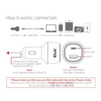 club3D CAC-1922 USB-oplader 63 W 1x USB-A, 1x USB-C Zwart Binnen - thumbnail