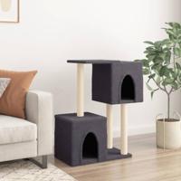 VidaXL Kattenmeubel met sisal krabpalen 86 cm donkergrijs - thumbnail