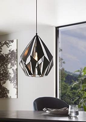 Eglo HanglampCarlton 1 38cm zwart - 49879