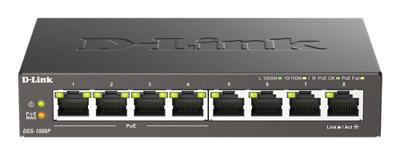 Switch D-Link DGS-1008P/E 16 Gbps