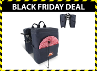 Toppoint Dubbele (koel) Picknick fietstas R-PET - 26 x 13 x 34 cm - Donkerblauw - thumbnail