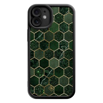 iPhone 11 zwarte case - Kubus groen iPhone 11 zwarte case - Kubus groen