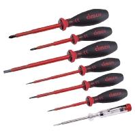 Cimco Cimco Werkzeuge Schroevendraaierset VDE 7-delig Plat, Kruiskop Pozidriv - thumbnail