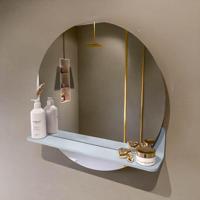 MONDIAZ SPOT spiegel rond 60cm met Spiegelplanchet kleur Clay. - thumbnail