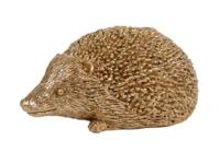 Van Manen ornament polystone egel 9x6x4cm goud - thumbnail