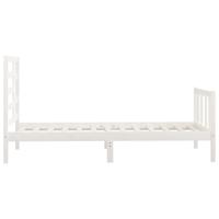 Bedframe zonder matras massief grenenhout wit 120x200 cm - thumbnail