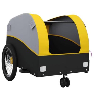 Fietstrailer 30 kg ijzer zwart en geel - thumbnail