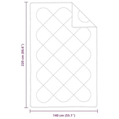VidaXL Zomer dekbed met kussen 2 pcs wit microvezel
