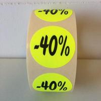 Etiket fluor geel 27mm -40% 500/rol - thumbnail
