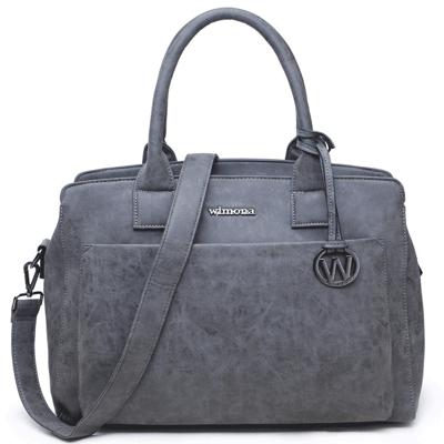 Chique handtas schoudertas PU ISABELLA Grijs Chique handtas schoudertas PU ISABELLA Grijs