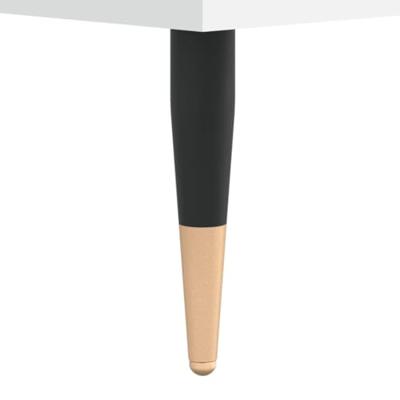 Platenkast 85x38x48 cm bewerkt hout wit - thumbnail