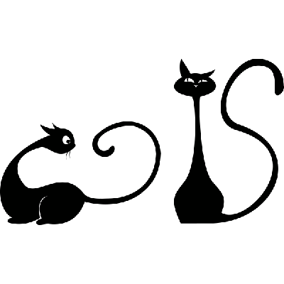 Katten - Muursticker Katten - Muursticker