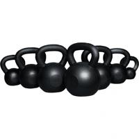 Complete set kettlebells 144 kg gietijzer zwart - thumbnail