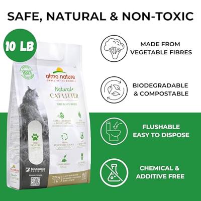 Almo Nature Natural Soft Texture plantaardige kattenbakvulling 2 x 4,54 kg