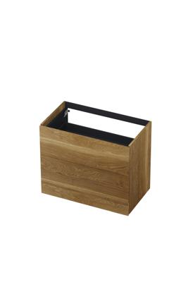 INK - Onderkast 2 Laden Push To Open 65cm Echt Hout - 800x450x650 Mm - Massief Eiken Aqua