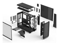 Fractal Design FD-C-MES3X-03 Tower PC-behuizing Zwart Stoffilter - thumbnail