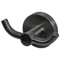 Handdoekhaak Haceka Kosmos Dubbel Geborsteld Grafiet - thumbnail