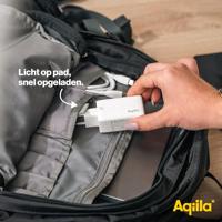 Aqiila W3 USB-oplader 65 W 1x USB-A, 2x USB-C USB PD, Quick Charge 3.0, QC 4+ Wit Binnen - thumbnail