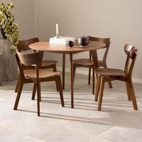 Bendt Ronde Eettafel 'Torkil' 105cm, kleur Walnoot - thumbnail