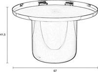 Zuiver Ronde Salontafel 'Shiny Bomb' 67cm, kleur Zwart - thumbnail